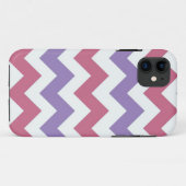 Paarse witte roze Chevron Zigzap Pattern Case-Mate iPhone Case (Achterkant (horizontaal))