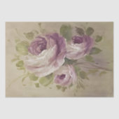  Paarse witte rozen Tissuepapier (Voorkant)