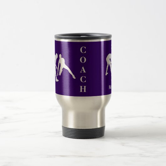 Paarse, witte rustellak reisbeker (Center)