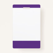 Paarse witte servicehond foto-ID Badge (Achterkant)