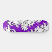 Paarse witte skateboard (Horizontaal)