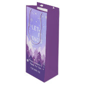 Paarse witte sneeuw Vreedzame bosprogramma's Nieuw Wijn Cadeautas (Voorkant Gekanteld)