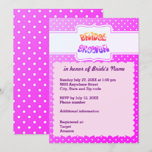 Paarse & Witte Stippen Hart Vrijgezellenfeest Kaart