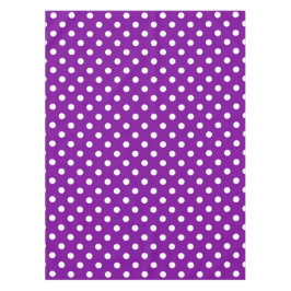 Paarse witte stippen ontwerp tafelkleed