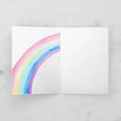 Paarse witte unicorn kaart (Binnen)