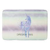 Paarse witte unicorn Sparkle Glitter Dream Badmat (Voorkant)