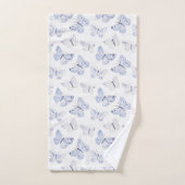  Paarse witte vlinders Bad Handdoek (Handdoek)