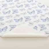 Paarse witte vlinders Sherpa Deken (3/4)