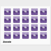 Paarse, witte zwevende Sticker (Vel)