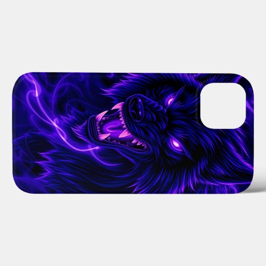 Paarse Wolf Case-Mate iPhone Case (Achterkant (horizontaal))