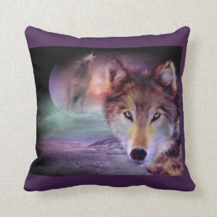 Paarse Wolf Kussen