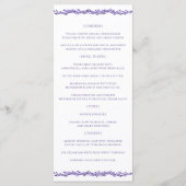 Paarse Woodsy bruiloft receptie Ultra Violet Menu (Voorkant)