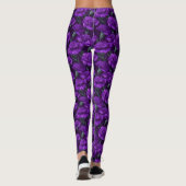 Paarse Workout Kleding Anjer Thema Moeders Moeders Leggings (Achterkant)