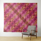 Paarse x 1974 Ikat 7 Wandkleed (In Situ (horizontaal))