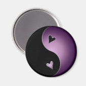 paarse yin yang magneet (Voorkant / Achterkant)
