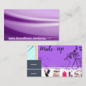 Paarse zacht Visitekaartje (Voorkant / Achterkant)