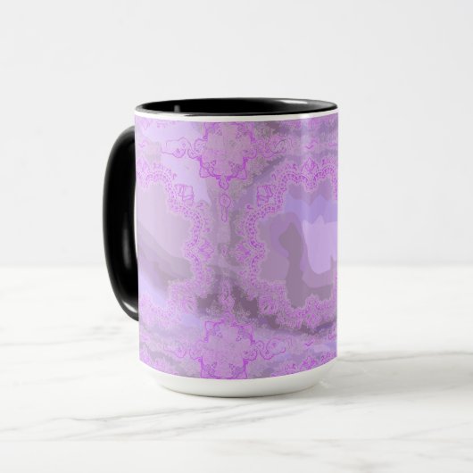 Paarse zakdoek Abstracte Ringer Mok (Voorkant links)