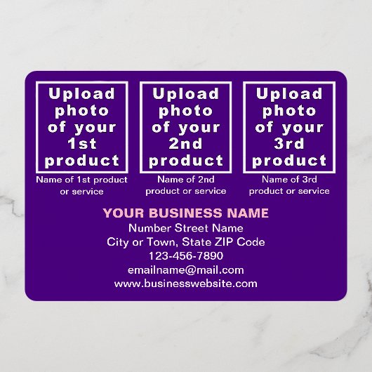 Paarse Zakelijk Merk op Chanoeka Rechthoek Folie Feestdagenkaart (Achterkant)