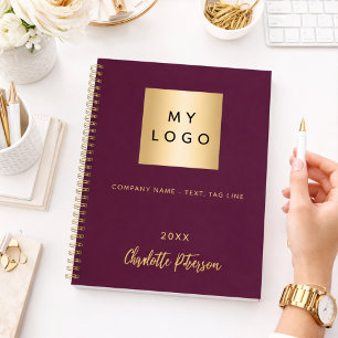 Paarse zakelijke logo Elegant monogram Notitieboek