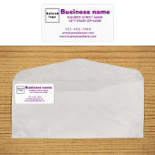 Paarse Zakelijke Merkteksten op Adreslabel Etiket