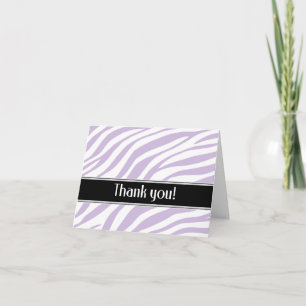 Paarse Zebra Afdrukken Hartelijk dank Bedankkaart