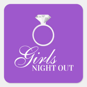 Paarse Zebra Girls Night Out Sticker