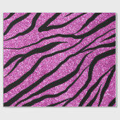 paarse Zebra glitterpatroon Cadeaupapier (Vlak)