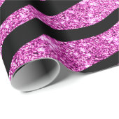 paarse Zebra glitterpatroon Cadeaupapier (Rol Hoek)