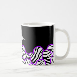 Paarse Zebra harten mok