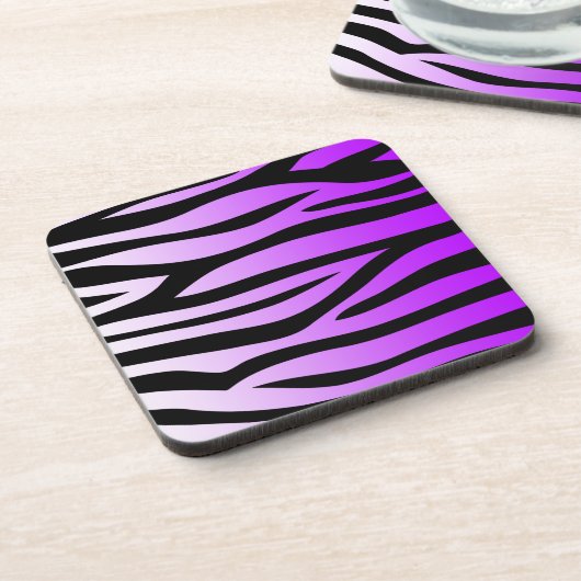 Paarse Zebra Patrogradiënt Bier Onderzetter (Linkerzijde)