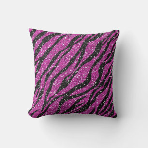Paarse Zebra Print Sierkussen