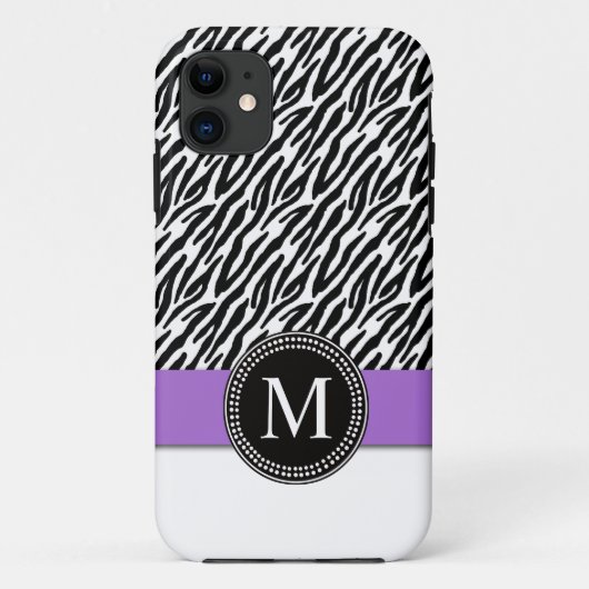 Paarse Zebra Stripes iPhone 5 Hoesje (Achterkant)