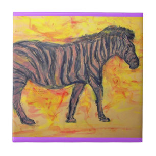paarse zebra tegeltje