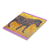 paarse zebra tegeltje (Zijkant)