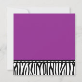 Paarse Zebra zoet 16 Kaart (Achterkant)