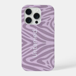 Paarse zebraprint mobielhoes iPhone 15 pro hoesje