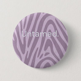 Paarse zebraprinttas ronde button 5,7 cm