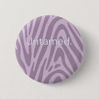 Paarse zebraprinttas ronde button 5,7 cm