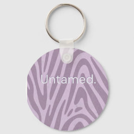 Paarse zebraprinttas sleutelhanger