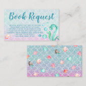 Paarse Zeemeermin Boek Vraag Kaart aan voor Baby s Visitekaartje (Voorkant / Achterkant)