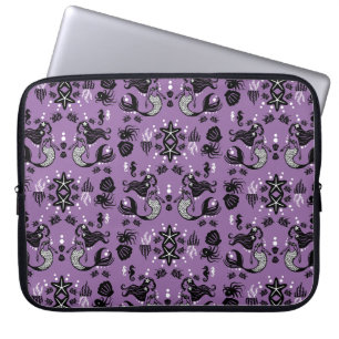 Paarse Zeemeermin Fantasie Laptop Sleeve