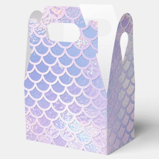 Paarse Zeemeermin Schalen Party Favor Box Bedankdoosjes (Geopend)