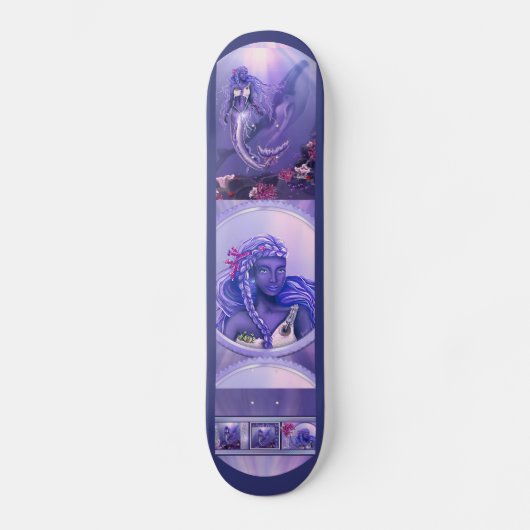 Paarse Zeemeermin Skateboard (Voorkant)