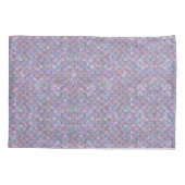 Paarse zeemeermin vis schalen holografisch elegant kussensloop (Achterkant)