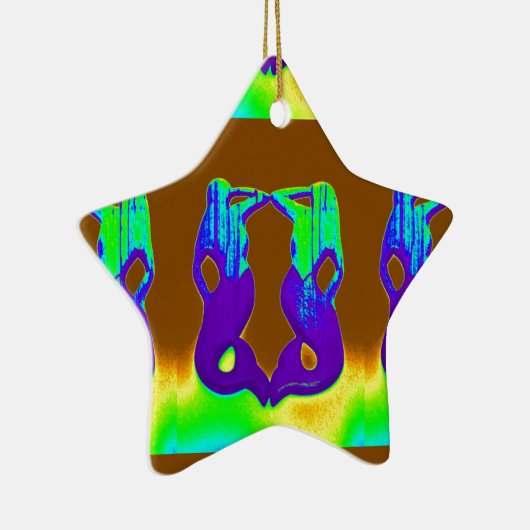 paarse zeemeerminnen keramisch ornament (Rechts)