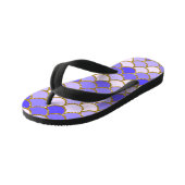 Paarse zeemeerminnen kinder teenslippers (Schuin)