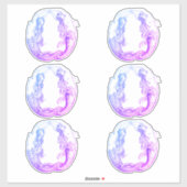 Paarse zeemeerminnen Sticker (Vel)