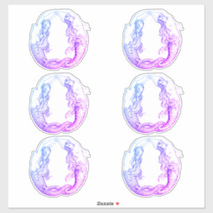  Paarse  zeemeerminnen Sticker