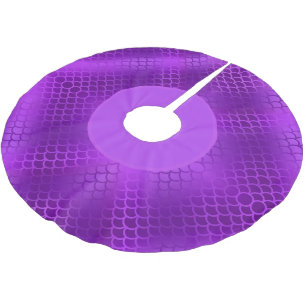 Paarse zeemeerminschaal patroon kerstboom rok