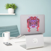 Paarse Zeerman Sticker (Laptop op bureau)